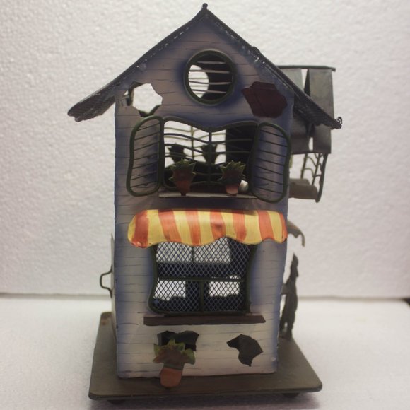 Whimsical Metal Building Candle Holder - Picture 6 of 7